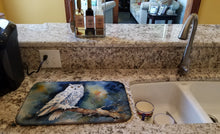 Load image into Gallery viewer, Snowy Owl Dish Drying Mat