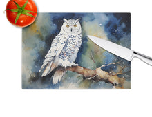 Load image into Gallery viewer, Snowy Owl Glass Cutting Boards – Durable, Decorative Kitchen Art