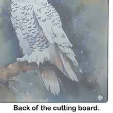 Load image into Gallery viewer, Snowy Owl Glass Cutting Boards – Durable, Decorative Kitchen Art