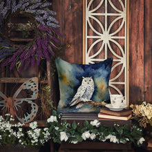 Load image into Gallery viewer, Snowy Owl Throw Pillow - 14x14 Decorative Pillow – Art for Your Home &amp; Patio