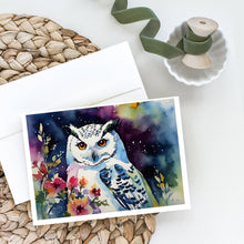 Load image into Gallery viewer, Snowy Owl Greeting Cards - Blank Note Cards – 8-Pack of Artist-Designed Cards with Envelopes
