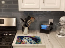 Load image into Gallery viewer, Snowy Owl Glass Cutting Boards – Durable, Decorative Kitchen Art