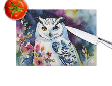 Load image into Gallery viewer, Snowy Owl Glass Cutting Boards – Durable, Decorative Kitchen Art