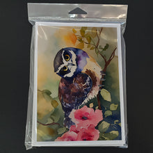 Load image into Gallery viewer, Spectacled Owl Greeting Cards - Blank Note Cards – 8-Pack of Artist-Designed Cards with Envelopes