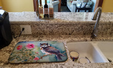 Load image into Gallery viewer, Spectacled Owl Dish Drying Mat