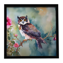 Load image into Gallery viewer, Spectacled Owl Framed Metal Print