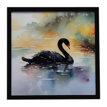 Load image into Gallery viewer, Black Swan Framed Metal Print