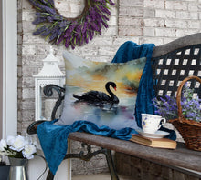 Load image into Gallery viewer, Black Swan Throw Pillow