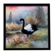 Load image into Gallery viewer, Black Swan Framed Metal Print