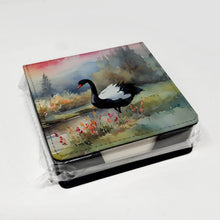 Load image into Gallery viewer, Black Swan PU Leather Note Paper Holder