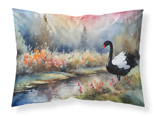 Load image into Gallery viewer, Black Swan Standard Pillowcase – Artistic Decorative Front, White Back