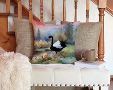 Load image into Gallery viewer, Black Swan Throw Pillow - 14x14 Decorative Pillow – Art for Your Home &amp; Patio