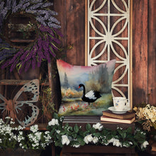 Load image into Gallery viewer, Black Swan Throw Pillow - 14x14 Decorative Pillow – Art for Your Home &amp; Patio