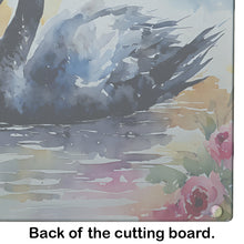 Load image into Gallery viewer, Black Swan Glass Cutting Boards – Durable, Decorative Kitchen Art