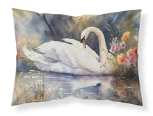 Load image into Gallery viewer, Swan Standard Pillowcase – Artistic Decorative Front, White Back