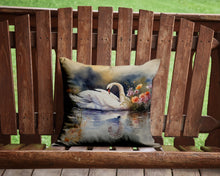 Load image into Gallery viewer, Swan Throw Pillow - 14x14 Decorative Pillow – Art for Your Home &amp; Patio