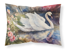 Load image into Gallery viewer, Swan Standard Pillowcase – Artistic Decorative Front, White Back