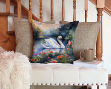 Load image into Gallery viewer, Swan Throw Pillow - 14x14 Decorative Pillow – Art for Your Home &amp; Patio
