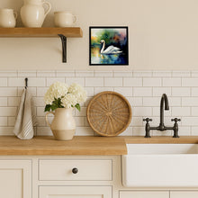 Load image into Gallery viewer, Swan Framed Metal Print