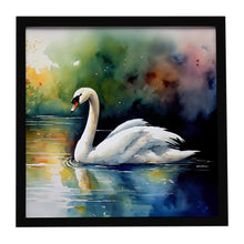 Load image into Gallery viewer, Swan Framed Metal Print