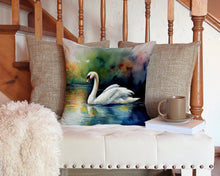 Load image into Gallery viewer, Swan Throw Pillow - 14x14 Decorative Pillow – Art for Your Home &amp; Patio