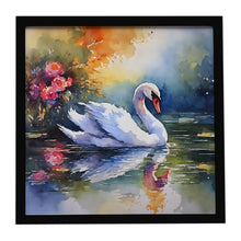 Load image into Gallery viewer, Swan Framed Metal Print