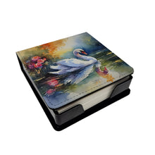 Load image into Gallery viewer, Swan PU Leather Note Paper Holder