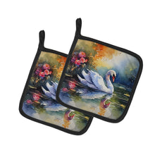 Load image into Gallery viewer, Swan Pot Holders - Set of 2 Decorative Kitchen Helpers | Made in the USA
