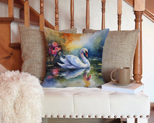 Load image into Gallery viewer, Swan Throw Pillow - 14x14 Decorative Pillow – Art for Your Home &amp; Patio