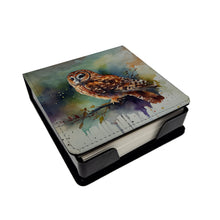 Load image into Gallery viewer, Tawny Owl PU Leather Note Paper Holder