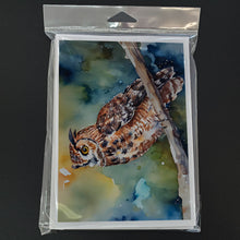 Load image into Gallery viewer, Tawny Owl Greeting Cards - Blank Note Cards – 8-Pack of Artist-Designed Cards with Envelopes