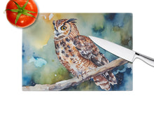 Load image into Gallery viewer, Tawny Owl Glass Cutting Boards – Durable, Decorative Kitchen Art