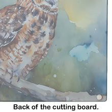 Load image into Gallery viewer, Tawny Owl Glass Cutting Boards – Durable, Decorative Kitchen Art