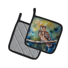 Load image into Gallery viewer, Tawny Owl Pot Holders - Set of 2 Decorative Kitchen Helpers | Made in the USA