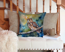 Load image into Gallery viewer, Tawny Owl Throw Pillow - 14x14 Decorative Pillow – Art for Your Home &amp; Patio