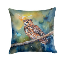 Load image into Gallery viewer, Tawny Owl Throw Pillow - 14x14 Decorative Pillow – Art for Your Home &amp; Patio