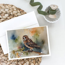 Load image into Gallery viewer, Tawny Owl Greeting Cards - Blank Note Cards – 8-Pack of Artist-Designed Cards with Envelopes
