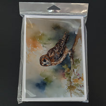 Load image into Gallery viewer, Tawny Owl Greeting Cards - Blank Note Cards – 8-Pack of Artist-Designed Cards with Envelopes