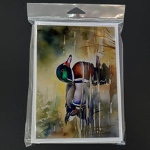 Load image into Gallery viewer, Wood Duck Greeting Cards - Blank Note Cards – 8-Pack of Artist-Designed Cards with Envelopes