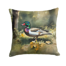 Load image into Gallery viewer, Wood Duck Throw Pillow - 14x14 Decorative Pillow – Art for Your Home &amp; Patio