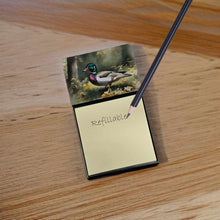 Load image into Gallery viewer, Wood Duck Sticky Note Holder- Refiilable Desk Accessory Note Pad