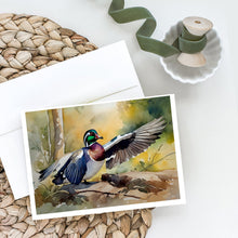 Load image into Gallery viewer, Wood Duck Greeting Cards - Blank Note Cards – 8-Pack of Artist-Designed Cards with Envelopes