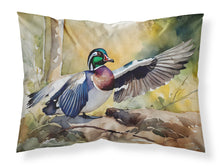 Load image into Gallery viewer, Wood Duck Standard Pillowcase – Artistic Decorative Front, White Back