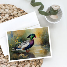 Load image into Gallery viewer, Wood Duck Greeting Cards - Blank Note Cards – 8-Pack of Artist-Designed Cards with Envelopes