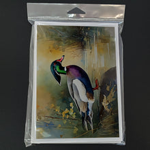 Load image into Gallery viewer, Wood Duck Greeting Cards - Blank Note Cards – 8-Pack of Artist-Designed Cards with Envelopes