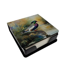 Load image into Gallery viewer, Wood Duck PU Leather Note Paper Holder