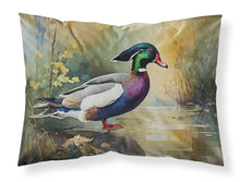 Load image into Gallery viewer, Wood Duck Standard Pillowcase – Artistic Decorative Front, White Back