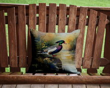 Load image into Gallery viewer, Wood Duck Throw Pillow - 14x14 Decorative Pillow – Art for Your Home &amp; Patio