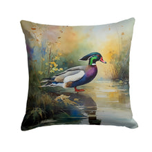 Load image into Gallery viewer, Wood Duck Throw Pillow - 14x14 Decorative Pillow – Art for Your Home &amp; Patio