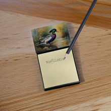 Load image into Gallery viewer, Wood Duck Sticky Note Holder- Refiilable Desk Accessory Note Pad